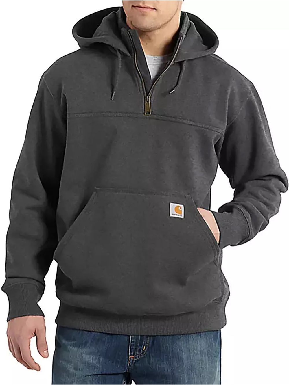 EUC Carhartt Men's Paxton Heavyweight Mock Zip Hoodie
